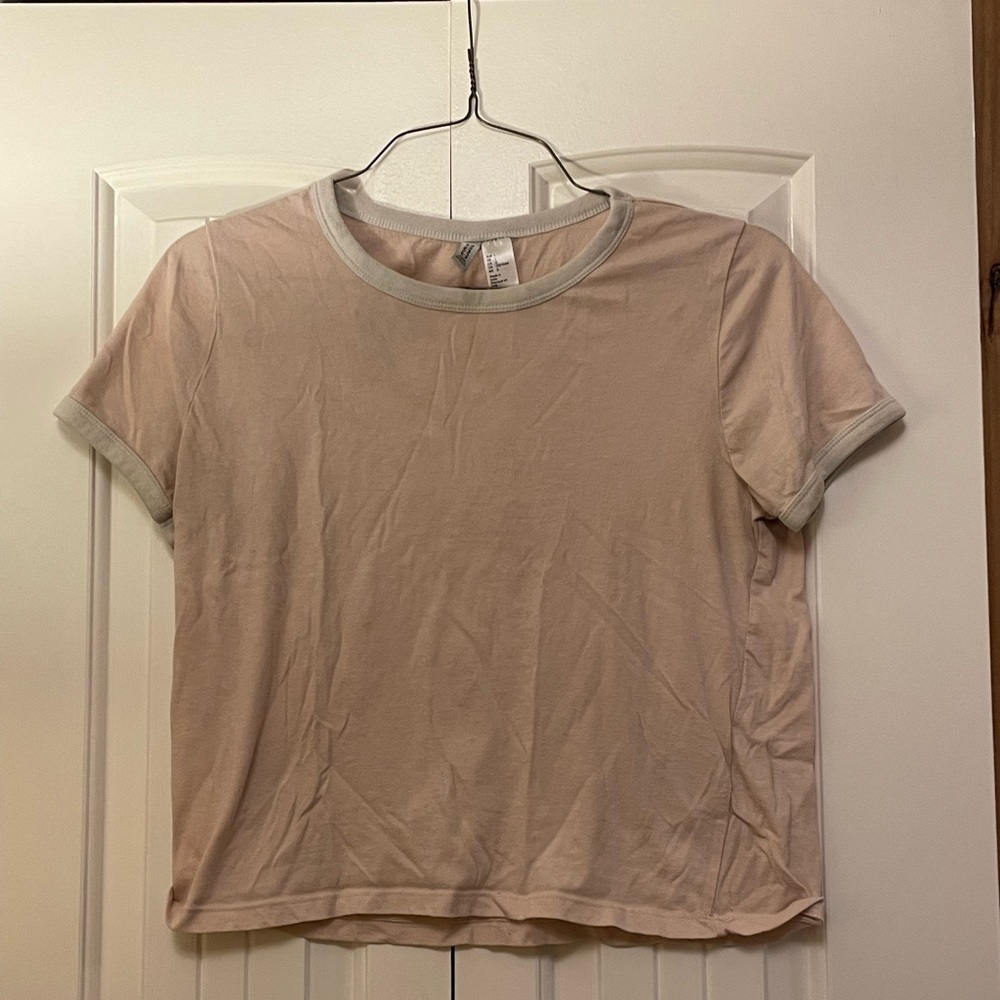 H&M light pink tee size L